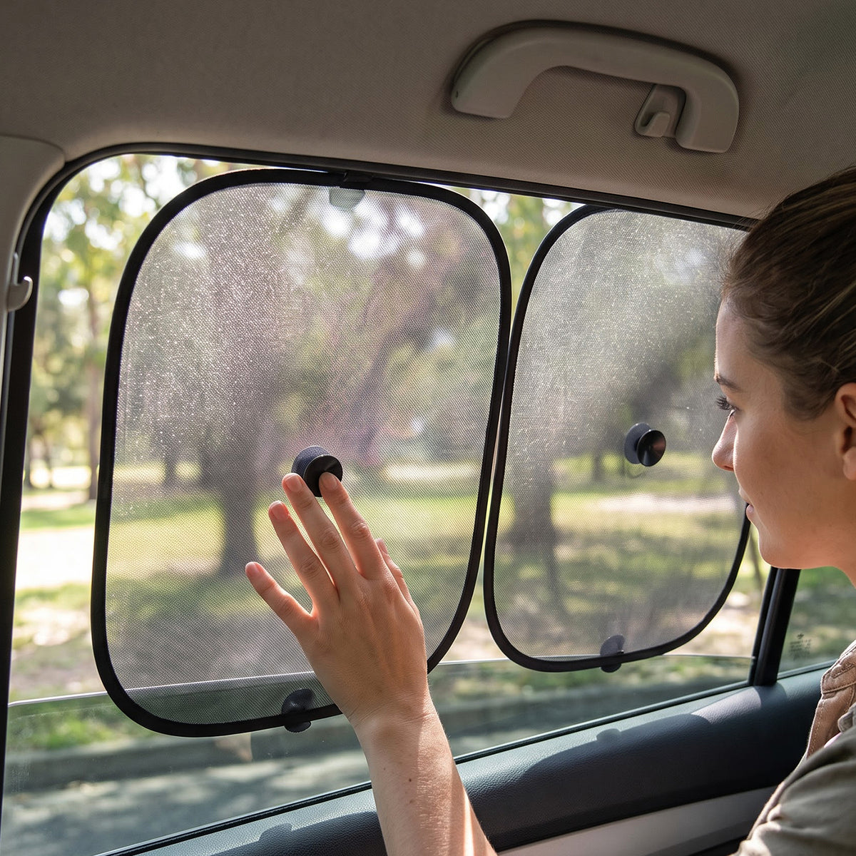 Car side window sun protection