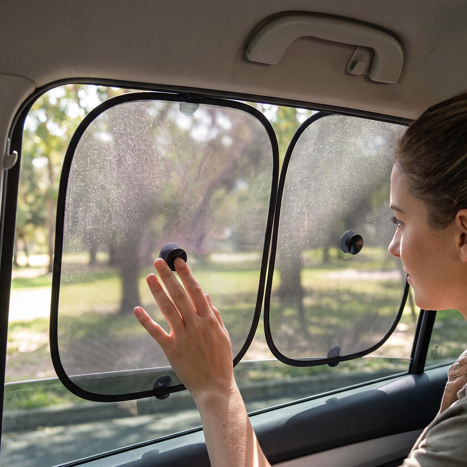 Car side window sun protection