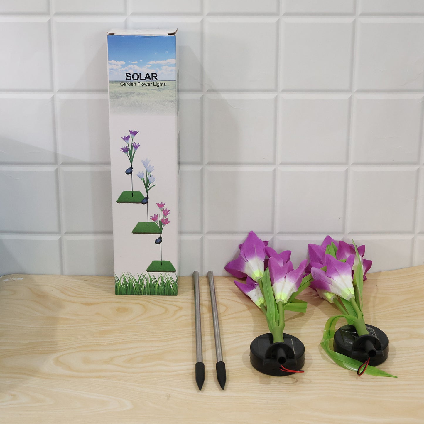 Solar garden flower light live product photo