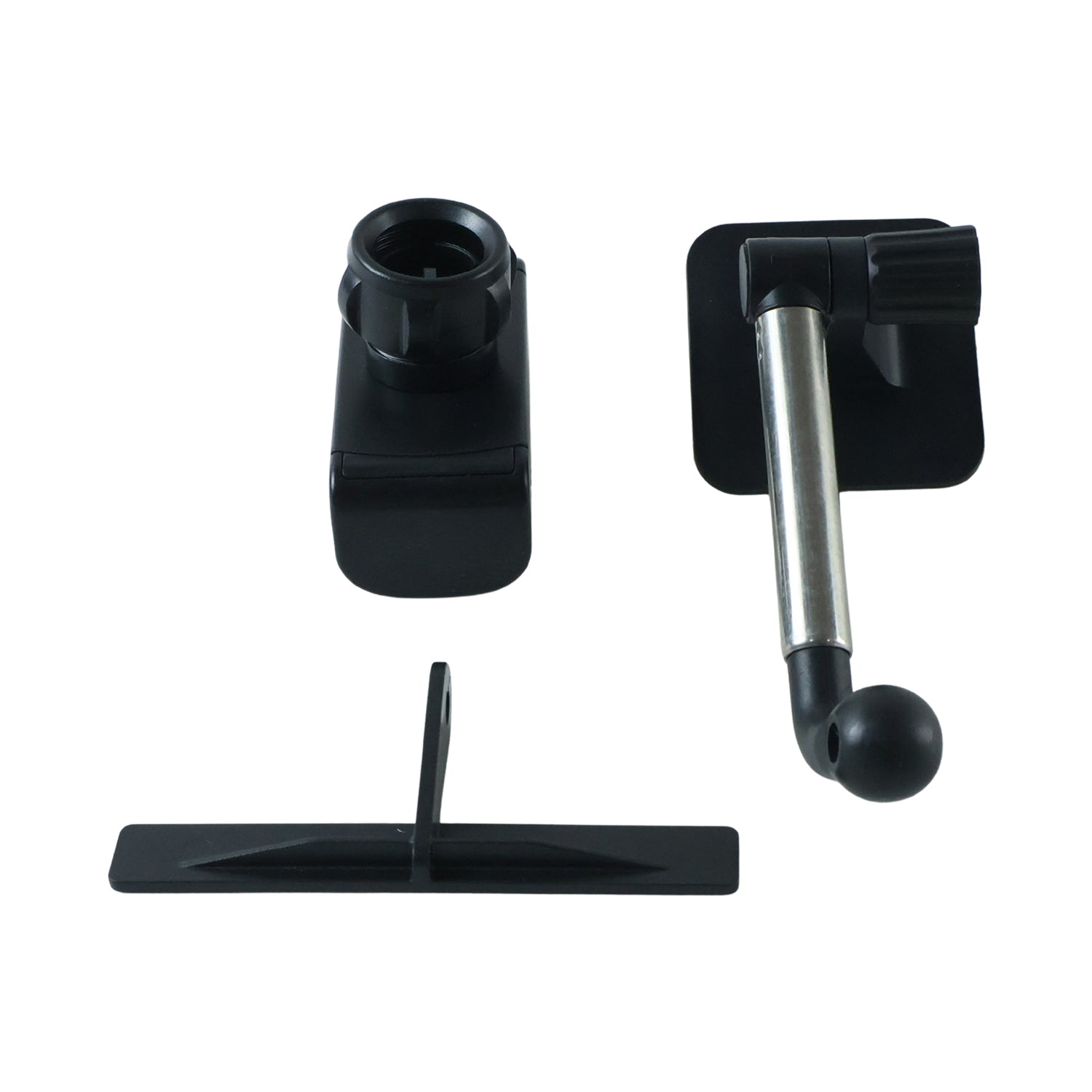 Car phone holder components on white background