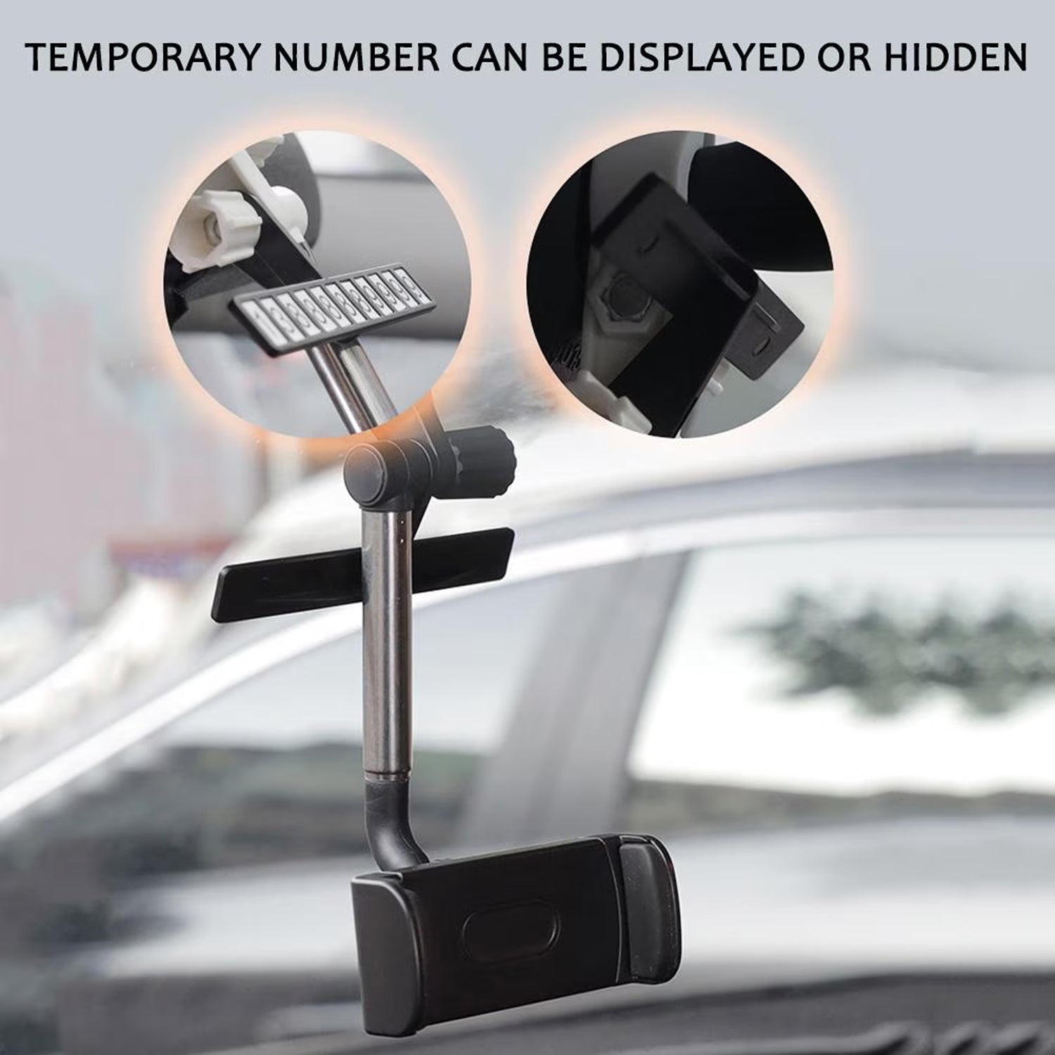 Car navigation phone stand feature view