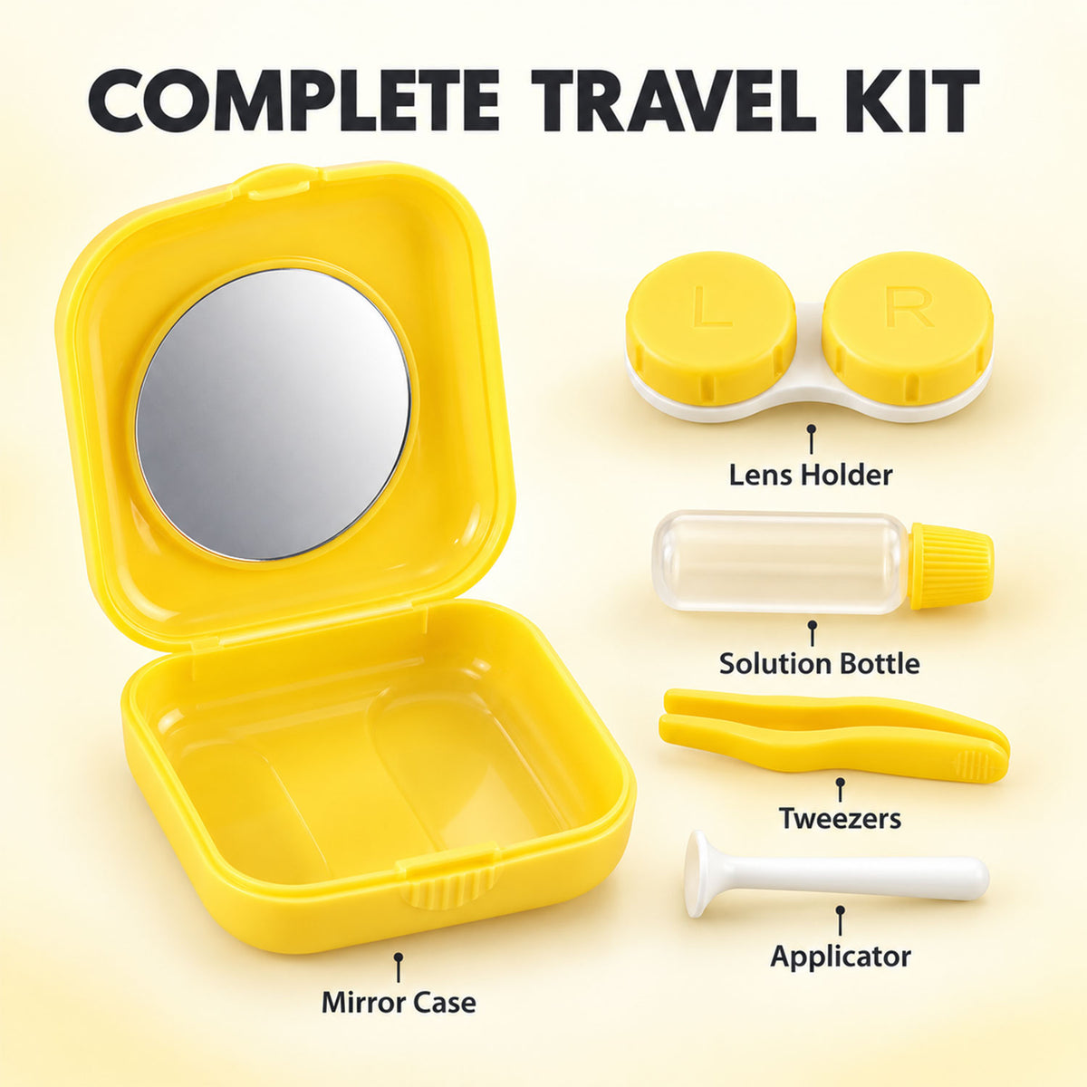 Contact lens case kit with mirror 05