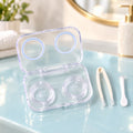 Contact Lens Storage Case with Tweezers and Applicator for Travel (1 Pc)