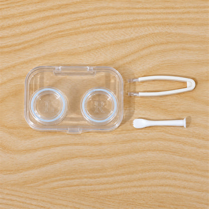 Compact contact lens case with tweezers and applicator 08
