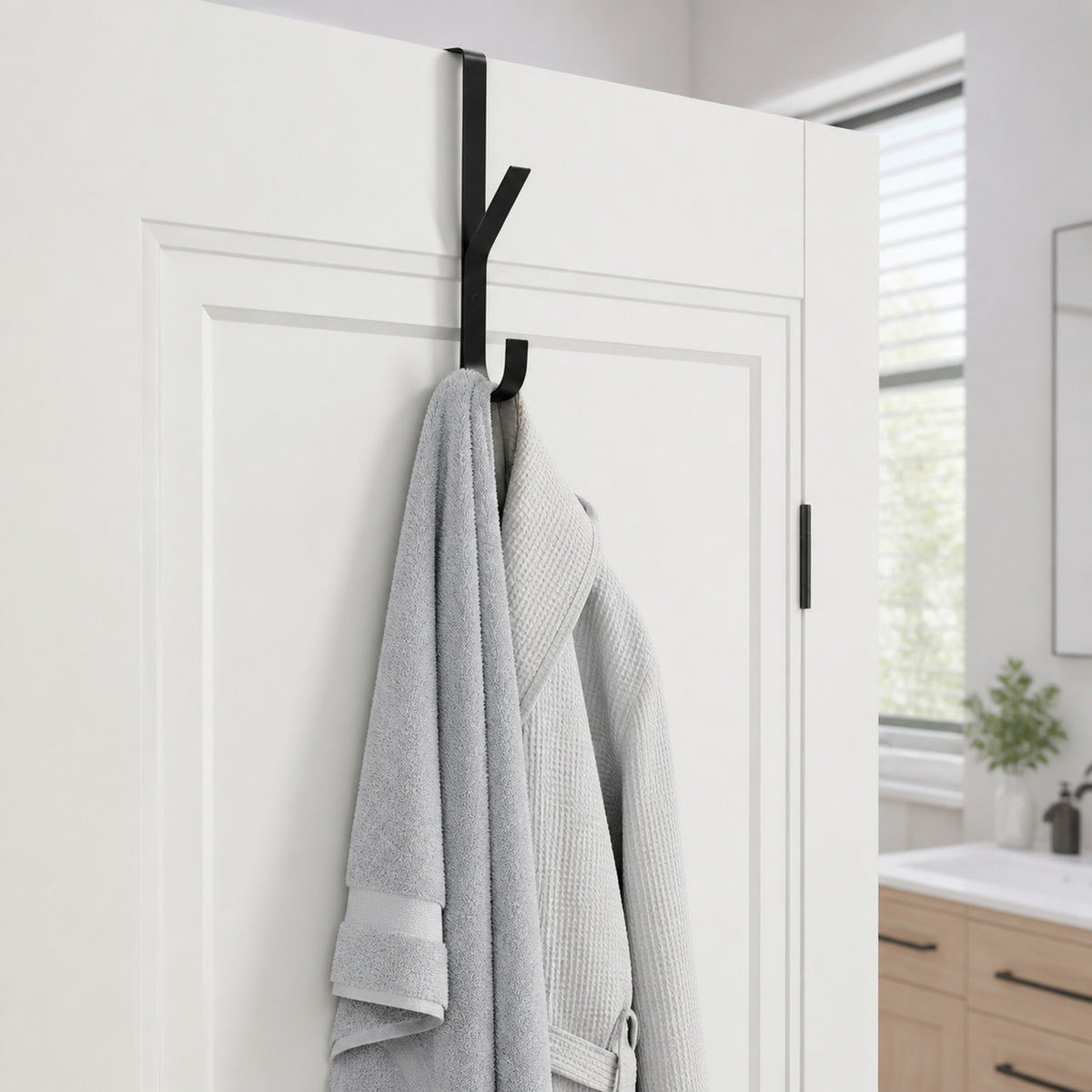 Space saving over door hook image 4