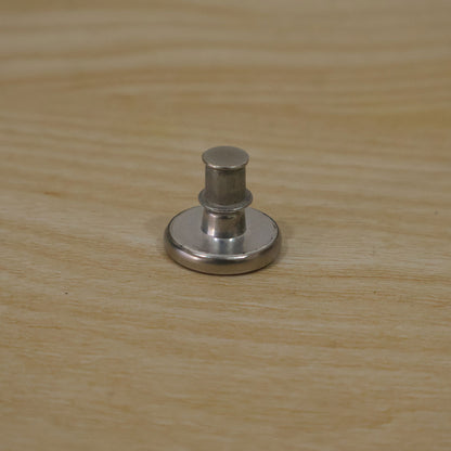 Actual photo of metal push pin button stud