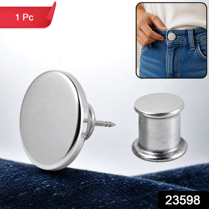Metal push pin button clip with product code 23598
