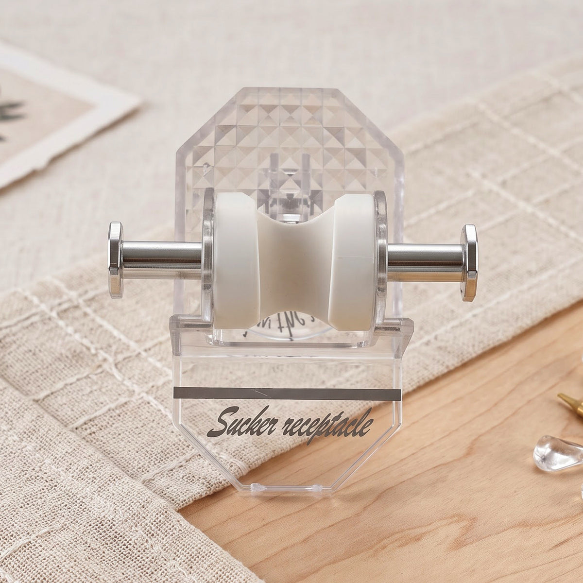 Adjustable suction shower holder front view