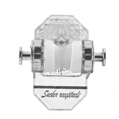 Suction cup shower holder on white background