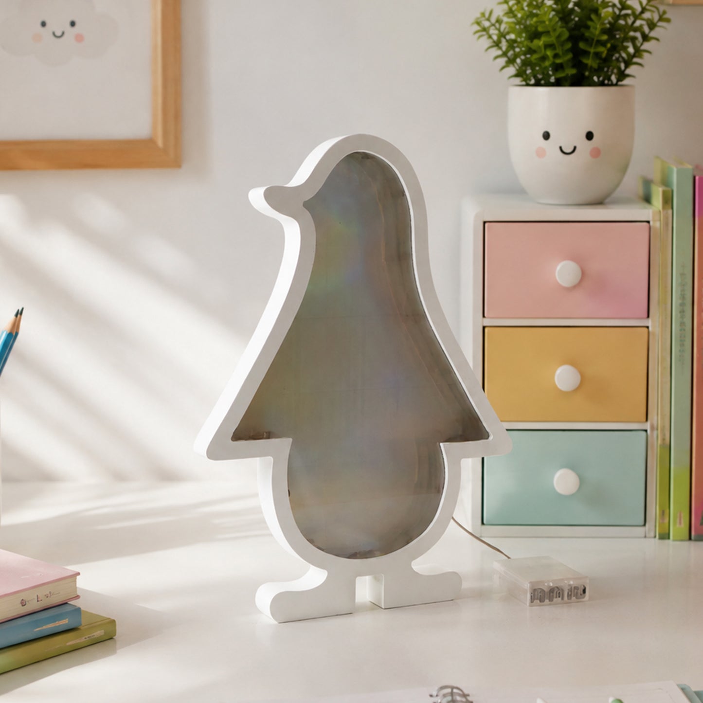 LED penguin ambient decor feature view