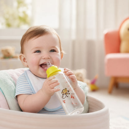 Glass feeding bottle baby usage