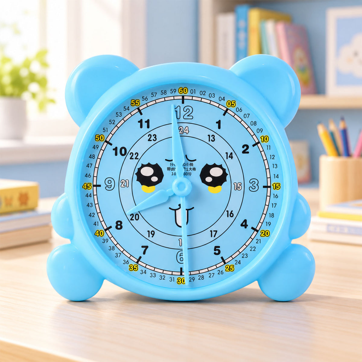 Kids learning clock with movable hands - view 02