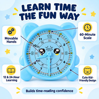 Kids learning clock with movable hands - view 04