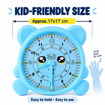 Kids learning clock with movable hands - dimensions