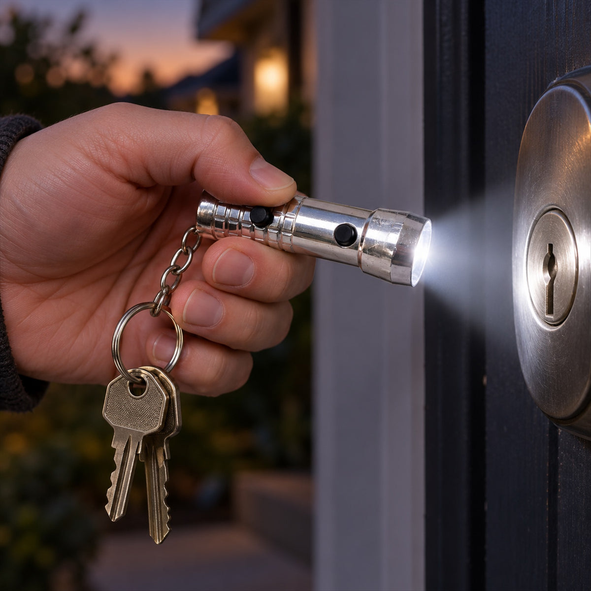 Mini keychain torch with white and UV light 1
