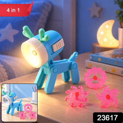 Mini deer LED desk lamp with pattern discs - SKU photo