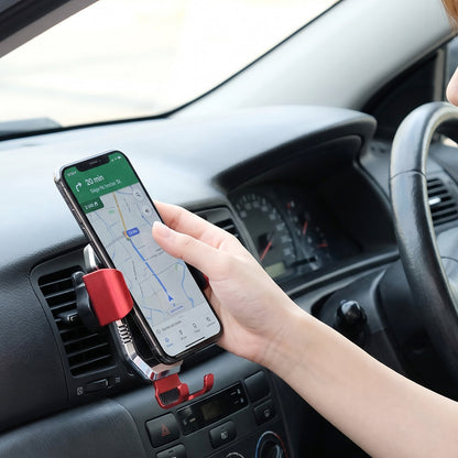 Mobile phone holder mounted on car vent