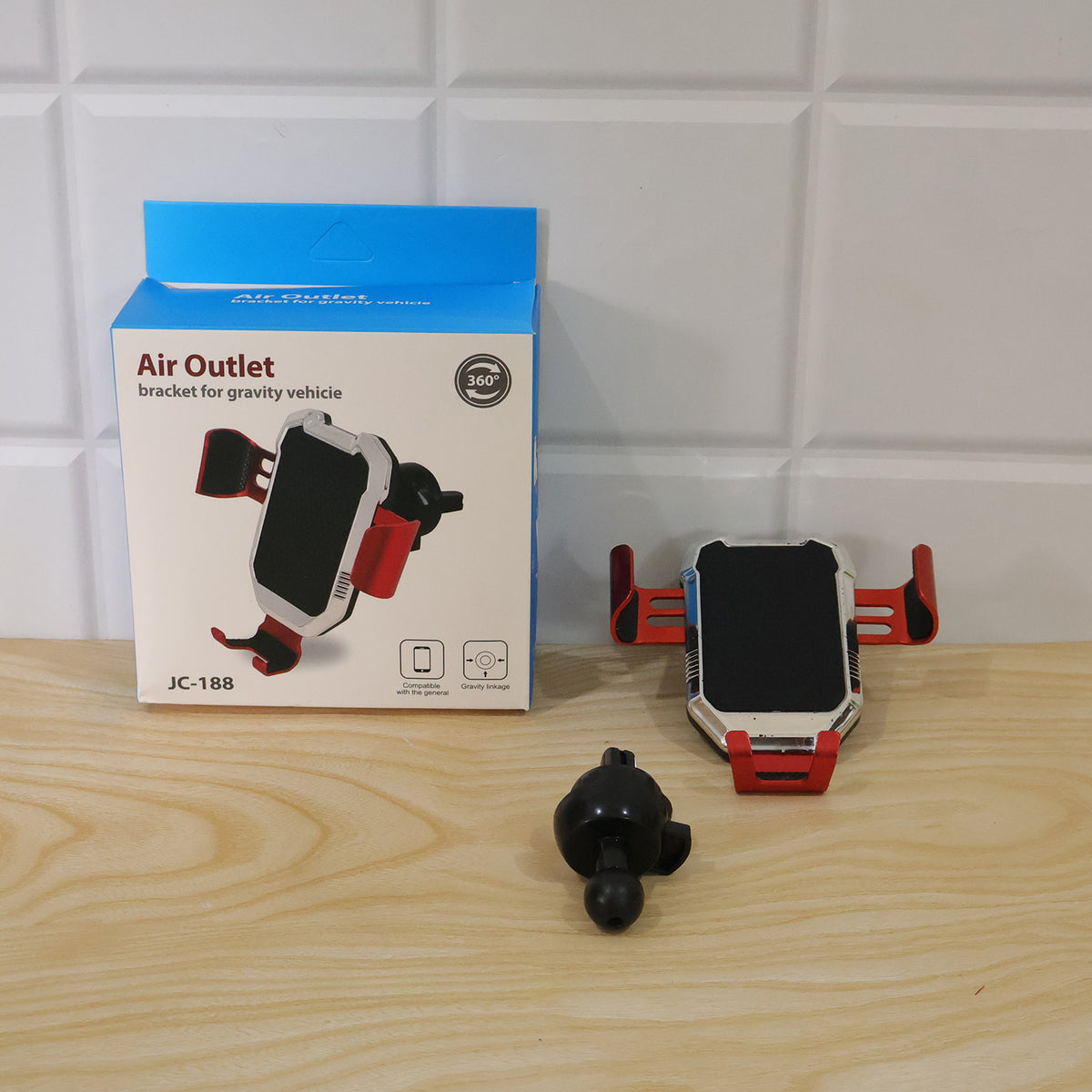 Color box packed car AC vent mobile holder live photo
