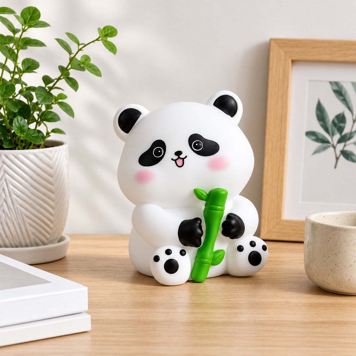Panda hugging bamboo night lamp - view 02