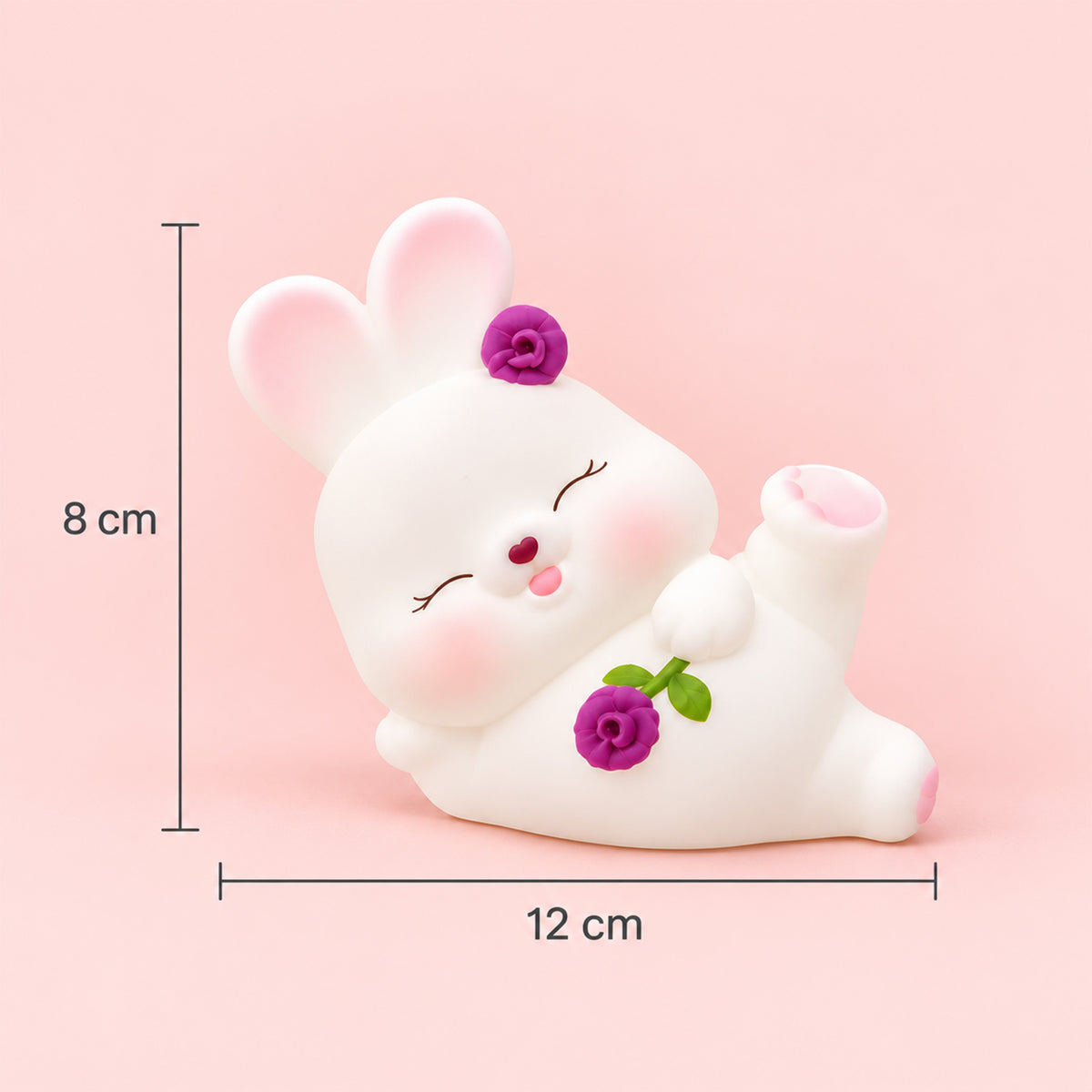 Rabbit lamp dimensions 12 cm by 8 cm