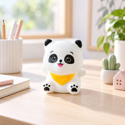 Panda scarf lamp glow view