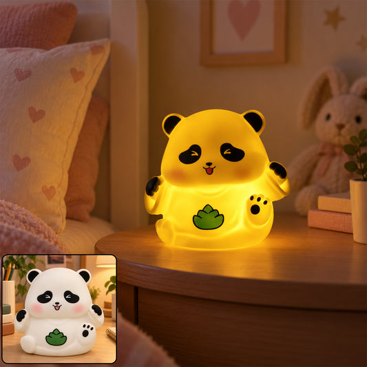 Cute panda night light warm glow