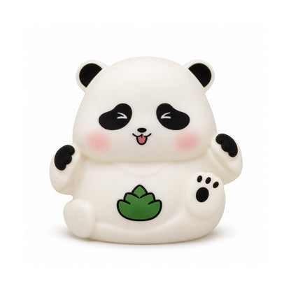 Panda night lamp on white background