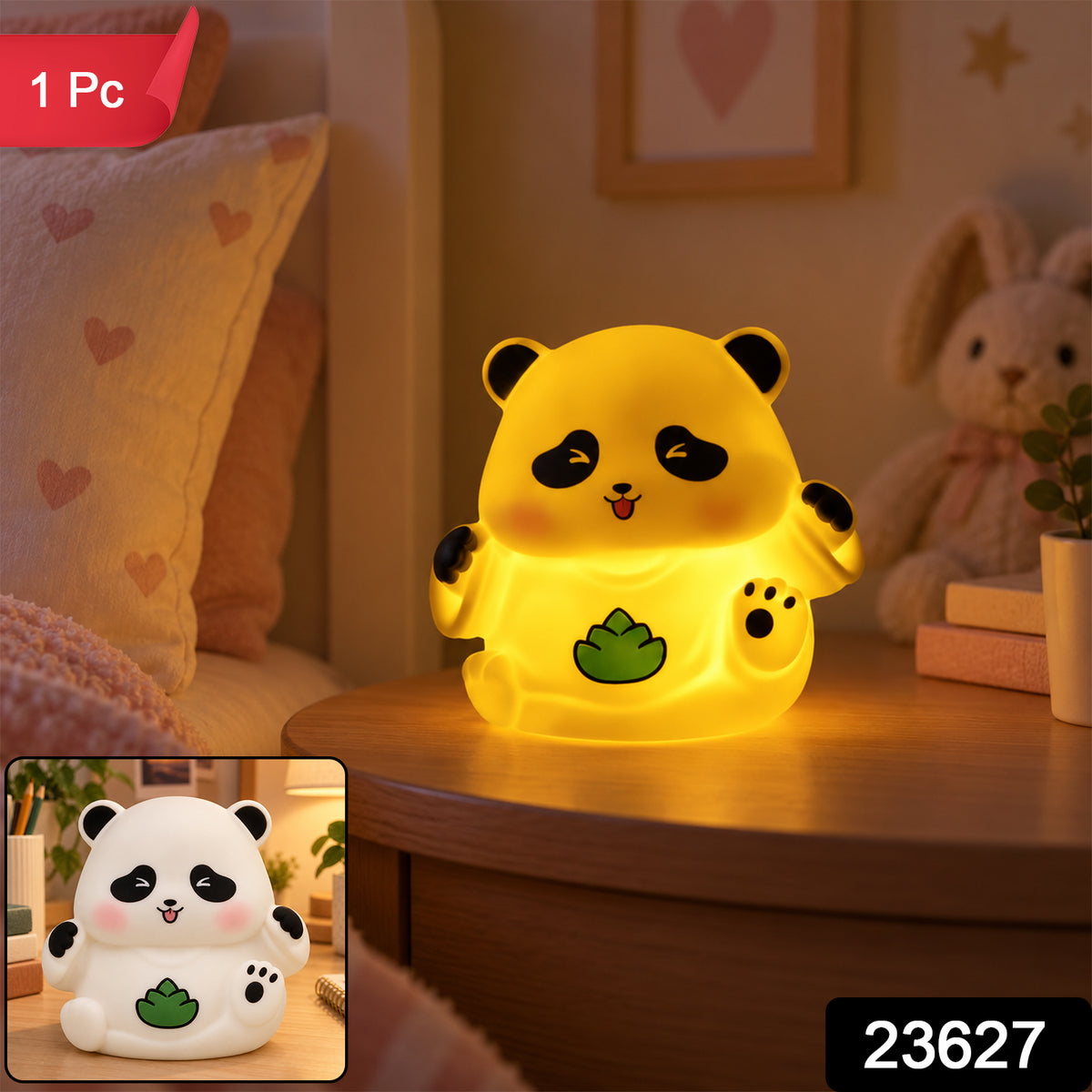 Panda lamp with product code 23627 and one piece label