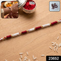 Traditional Pearl Beaded Rakhi – Elegant Festive Design for Raksha Bandhan