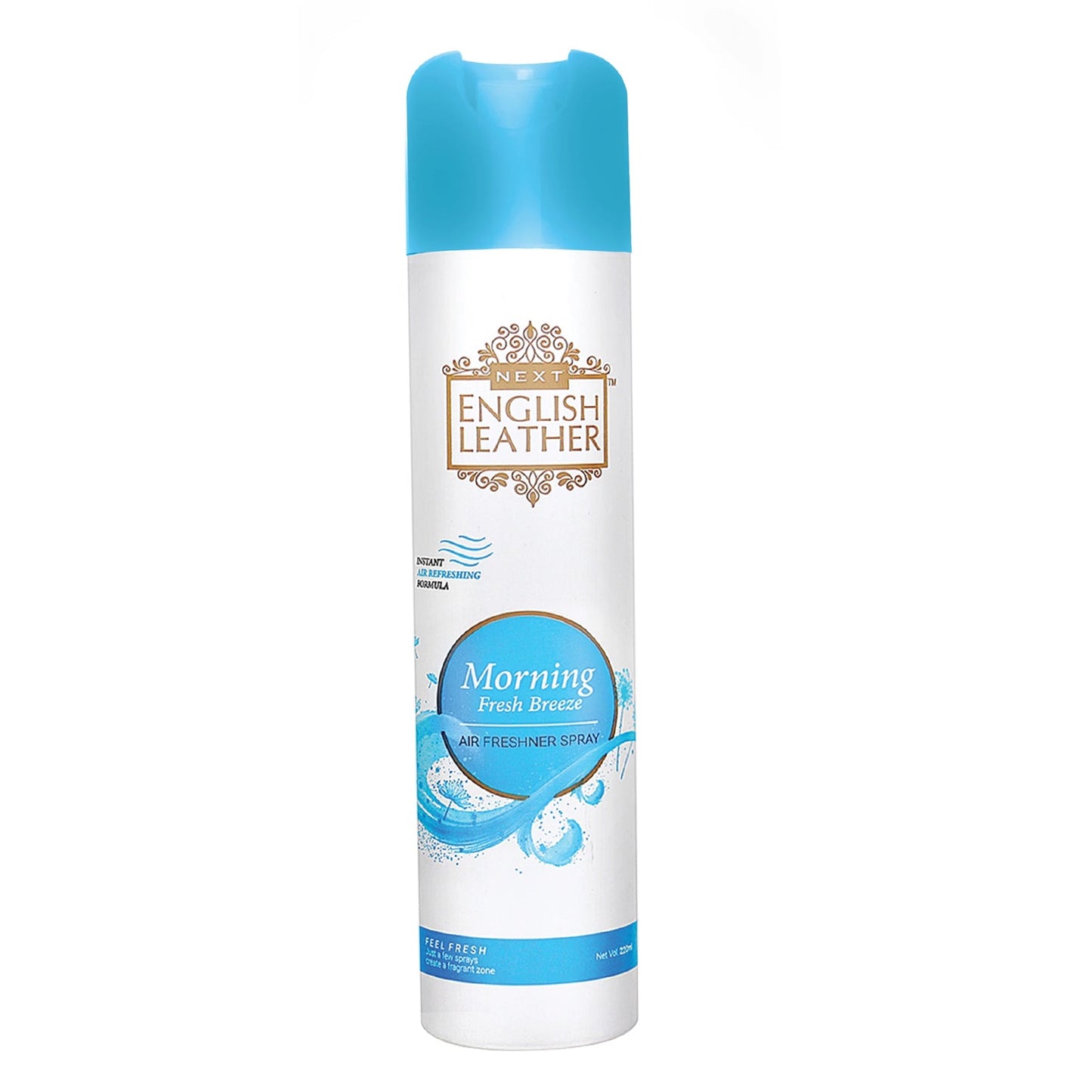 Morning fresh breeze air freshener spray can on white background