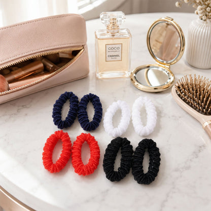 Mix Color Soft Elastic Hairband Set Stretchable Hair Bands for Women Girls (1 Set)