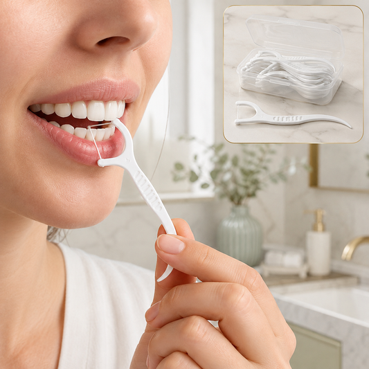 2-in-1 Dental Floss & Toothpick Sticks - Portable & Hygienic