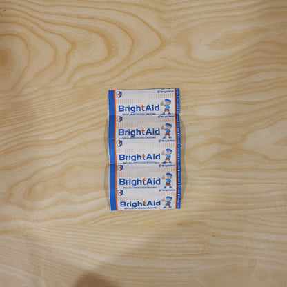 BrightAid 5-piece pack of adhesive bandages for everyday use.