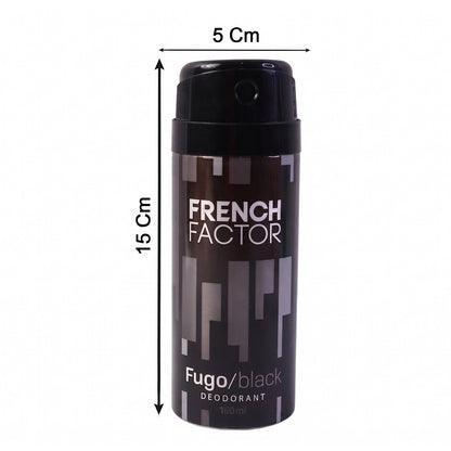 French Factor Fugo Black Deodorant Body Spray (1 Pc, 150 ML)