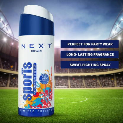 Nex Sport Body Spray multiple cans arrangement