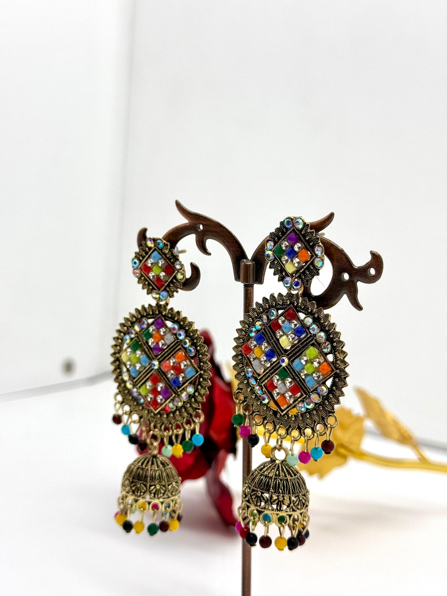 Traditional Colourful Earrings Pair