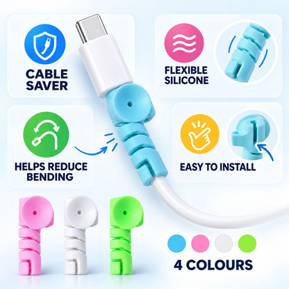 Spiral silicone cable protector sleeve set - view 7
