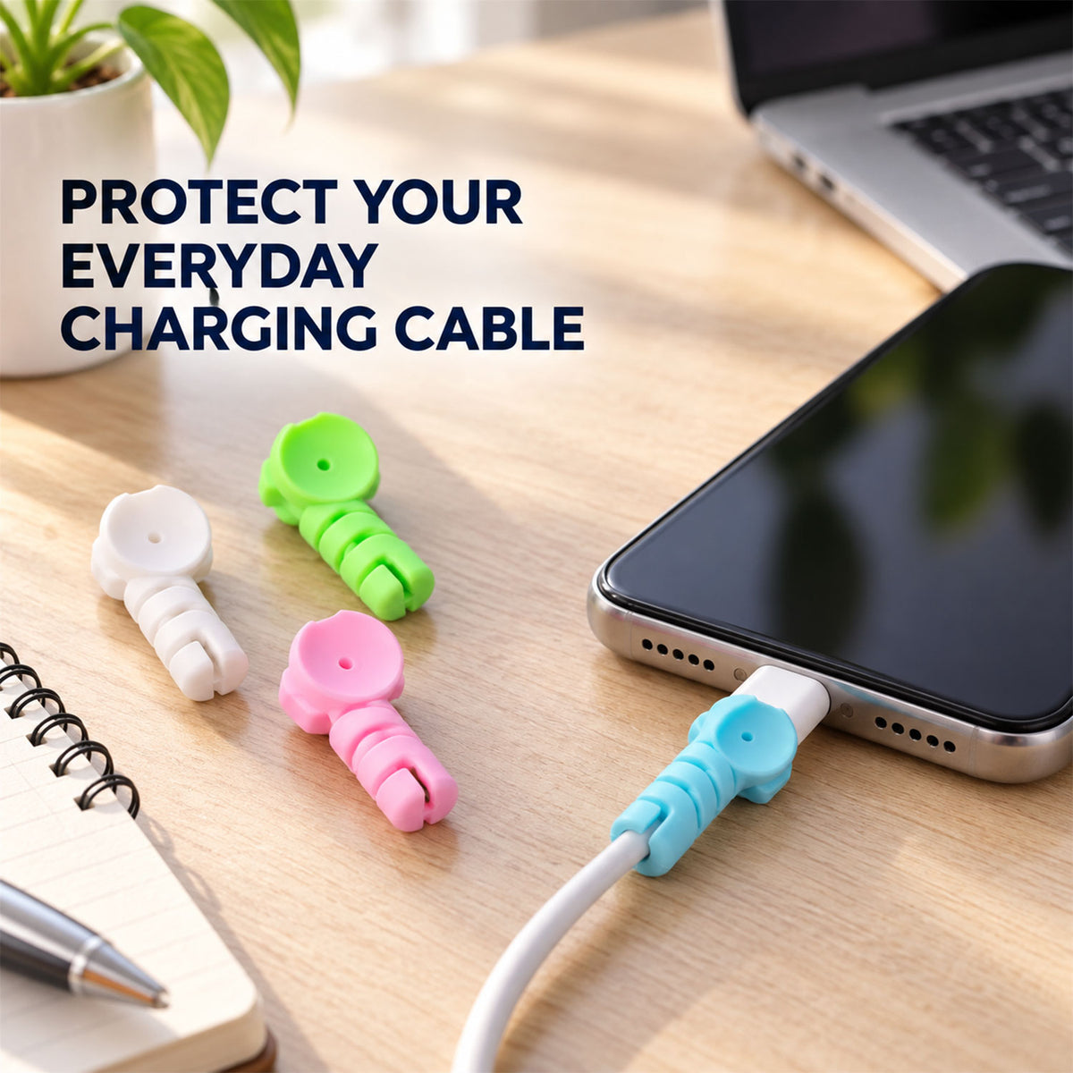 Spiral silicone cable protector sleeve set - view 10