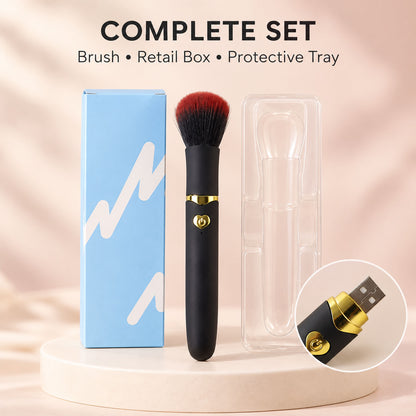 Makeup brush with retail box and protective tray