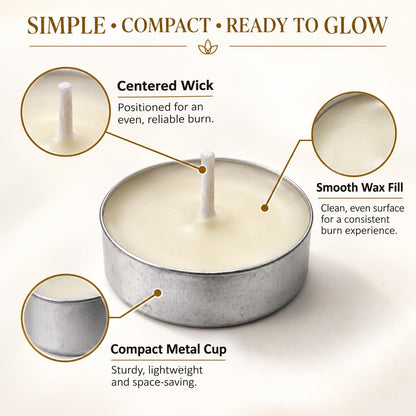 Decorative wax tea light candles 05