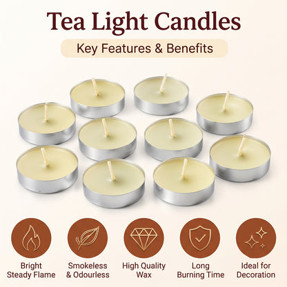 Decorative wax tea light candles 06