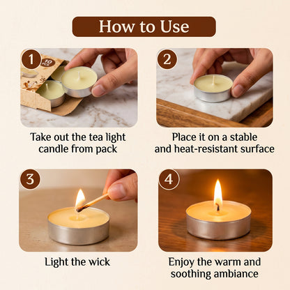 Decorative wax tea light candles 07