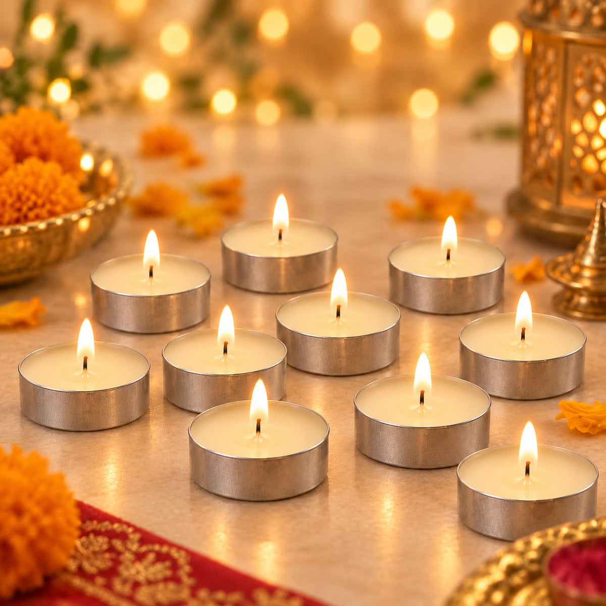Decorative wax tea light candles 09