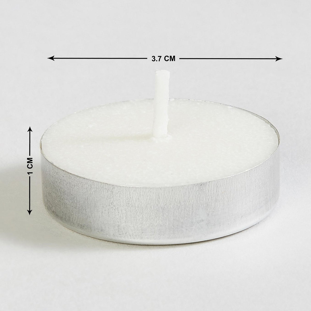 Decorative wax tea light candles 3.7 Cm diameter and 1 Cm height