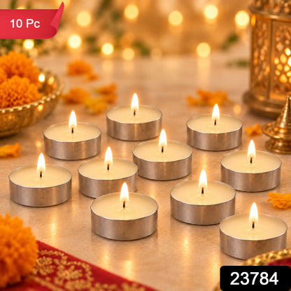 Decorative wax tea light candles 10 Pc label