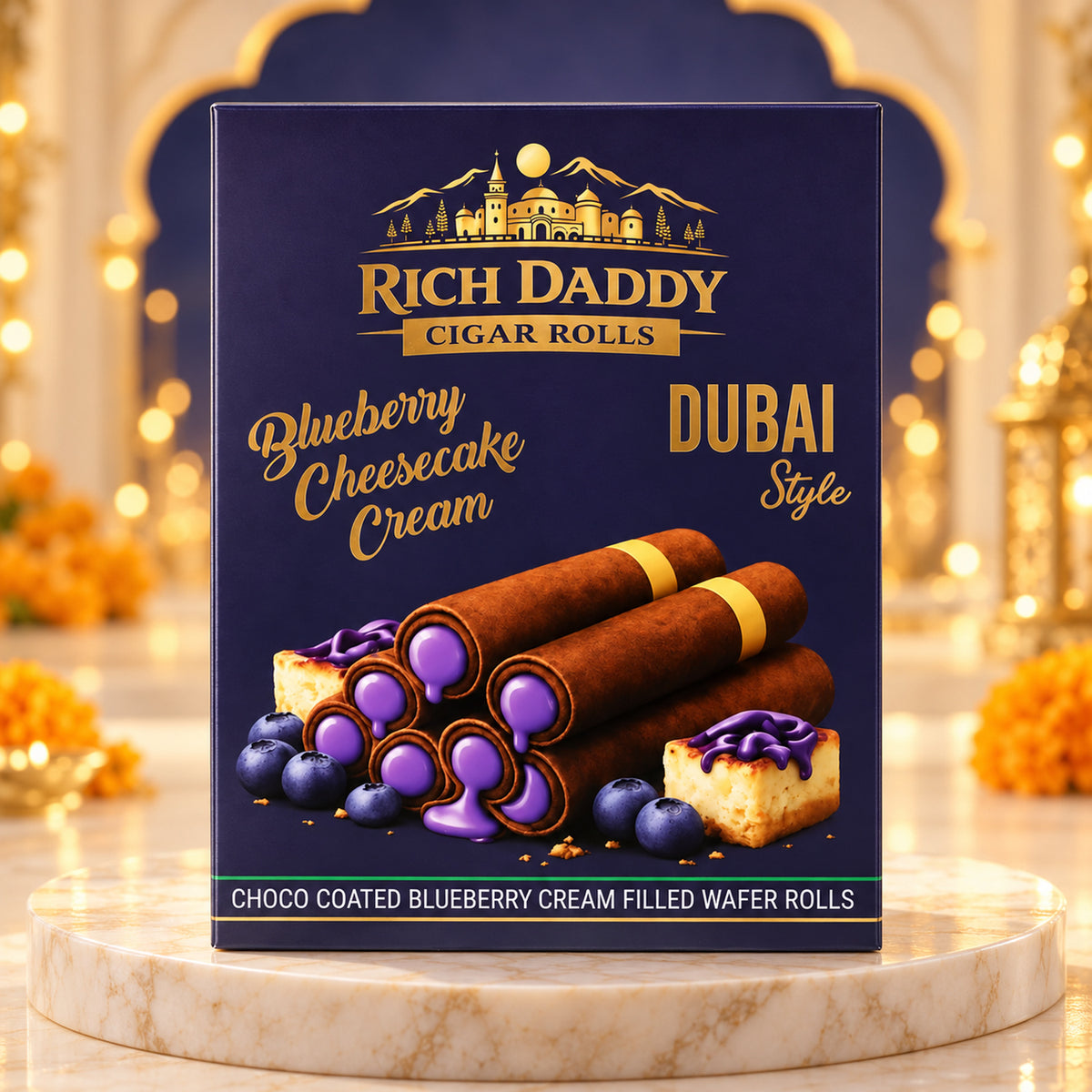 Blueberry Wafer Rolls