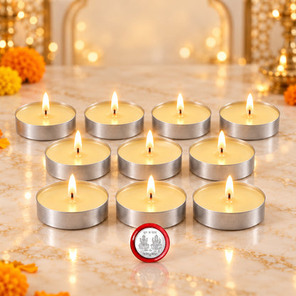Wax Tea Light Candles & Blueberry Cheesecake + Biscolata Wafer Rolls Festive Gift Hamper