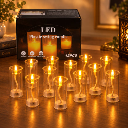Flameless LED plastic swing candle 01