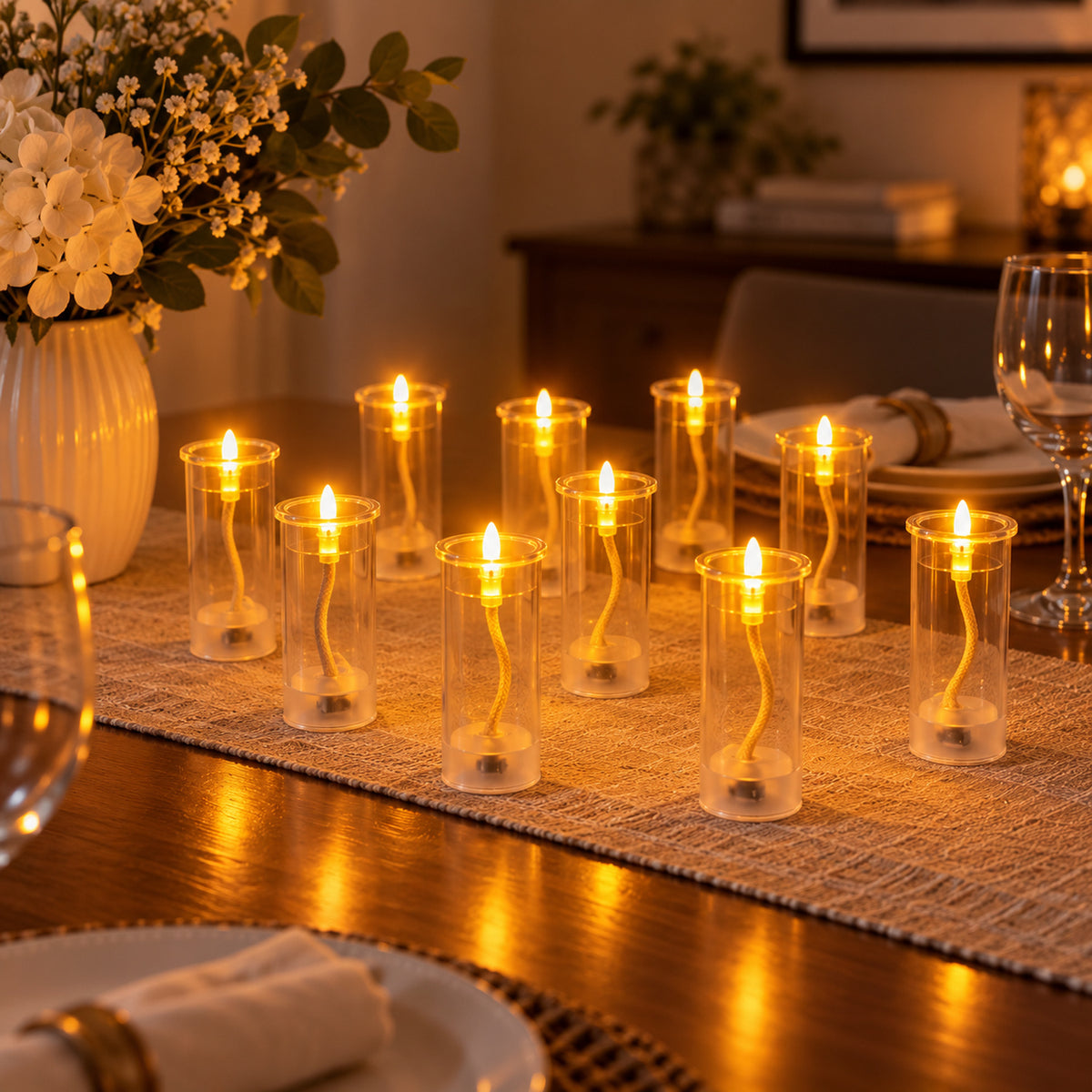 Flameless LED plastic swing candle 02