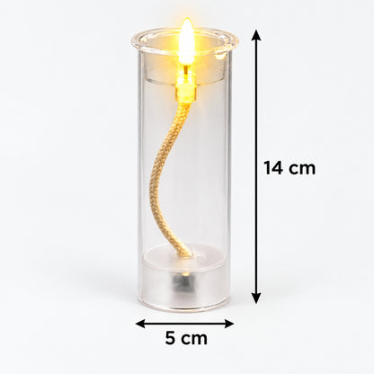 Flameless LED plastic swing candle approximate dimensions